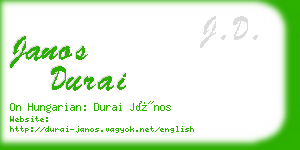 janos durai business card